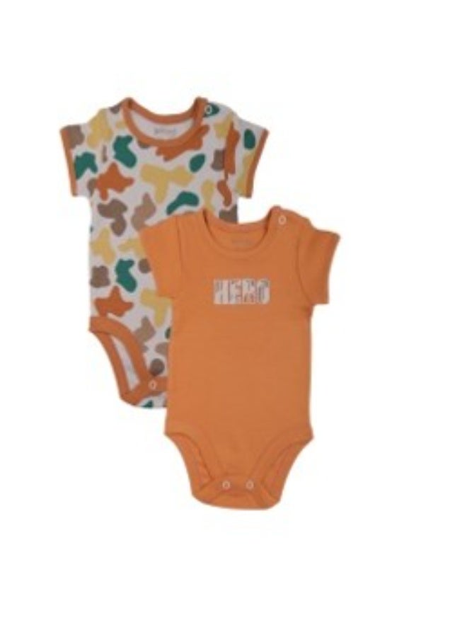 بودي أولادي 2*باك نص كم مطرز هيرو بني